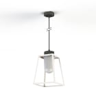 Roger Pradier - Suspension Lampiok 1 N°4 opale Blanc 001