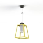 Roger Pradier - Roger Pradier - Suspension Lampiok 1 N°4 opale Jaune soufre 068