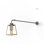 Roger Pradier - Roger Pradier - Applique Lampiok 1 N°6 opale Laiton vernis teinté 070