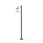 Roger Pradier - Lampadaire Lampiok 1 N°7 clair Cuivre patiné vernis 080