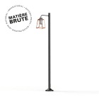 Roger Pradier - Lampadaire Lampiok 1 N°7 Cuivre brut 082 Diffuseur opale