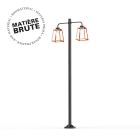 Roger Pradier - Lampadaire Lampiok 1 N°8 Cuivre brut 082 Diffuseur clair