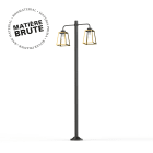 Roger Pradier - Lampadaire Lampiok 1 N°8 Laiton brut 072 Diffuseur clair