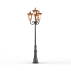 Roger Pradier - Roger Pradier - Lampadaire Louvre N°11 E27 Cuivre patiné vernis 080