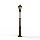 Roger Pradier - Lampadaire Louvre N°9 E27 Patiné doré 009