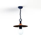 Roger Pradier - Roger Pradier - Suspension Montana N°1 clair Dôme cuivre brut- Bleu 065