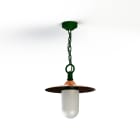 Roger Pradier - Suspension Montana N°1 opale Dôme cuivre vernis- Vert Anglais 019