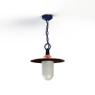 Roger Pradier - Roger Pradier - Suspension Montana N°1 opale Dôme cuivre brut- Bleu 065