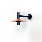 Roger Pradier - Applique Montana N°2 clair Dôme cuivre vernis- Bleu acier 065