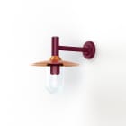 Roger Pradier - Applique Montana N°2 clair Dôme cuivre vernis- Rouge vin 066