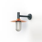 Roger Pradier - Applique Montana N°2 opale Dôme cuivre brut- Patine vert de gris 008