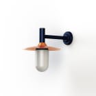 Roger Pradier - Applique Montana N°2 opale Dôme cuivre vernis- Bleu acier 065