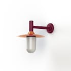 Roger Pradier - Applique Montana N°2 opale Dôme cuivre vernis- Rouge vin 066