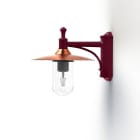 Roger Pradier - Applique Montana N°3 clair Dôme cuivre vernis- Rouge vin 066