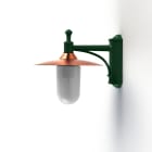 Roger Pradier - Applique Montana N°3 opale Dôme cuivre vernis- Vert Anglais 019