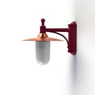 Roger Pradier - Applique Montana N°3 opale Dôme cuivre vernis- Rouge vin 066