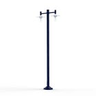 Roger Pradier - Lampadaire Montana N°4 clair Dôme blanc- Bleu acier 065