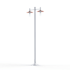 Roger Pradier - Lampadaire Montana N°4 clair Dôme cuivre brut- Blanc 001