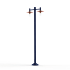 Roger Pradier - Lampadaire Montana N°4 clair Dôme cuivre brut- Bleu 065