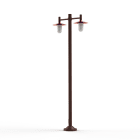 Roger Pradier - Lampadaire Montana N°4 opale Dôme cuivre brut- Rouille 046