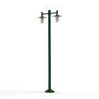 Roger Pradier - Lampadaire Montana N°4 opale Dôme cuivre brut- Vert 067
