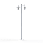 Roger Pradier - Lampadaire Montana N°4 opale Dôme blanc- Blanc 001