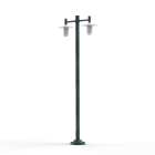 Roger Pradier - Lampadaire Montana N°4 opale Dôme blanc- Vert de gris 008
