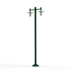 Roger Pradier - Lampadaire Montana N°4 opale Dôme blanc- Vert Anglais 019