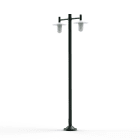 Roger Pradier - Lampadaire Montana N°4 opale Dôme blanc- Gris ardoise 059
