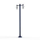 Roger Pradier - Lampadaire Montana N°4 opale Dôme blanc- Bleu acier 065