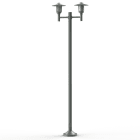Roger Pradier - Lampadaire Newpark N°6 opale Gris métal 023