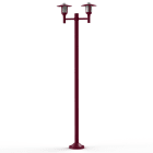 Roger Pradier - Lampadaire Newpark N°6 opale Rouge vin 066