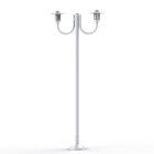 Roger Pradier - Lampadaire Newpark N°7 opale Blanc 001