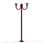 Roger Pradier - Lampadaire Newpark N°7 opale Rouge vin 066