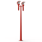Roger Pradier - Lampadaire OL33 N°6 LED 28W 3000K verre trempé Rouge tomate 110