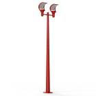 Roger Pradier - Lampadaire OL33 N°7 LED 18W 3000K verre trempé Rouge tomate 110