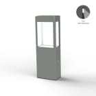 Roger Pradier - Borne Tétra N°2 LED 12w asymetrique 12w 2700°k Gris métal 023