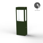 Roger Pradier - Borne Tétra N°2 LED 12w asymetrique 12w 2700°k Vert fougère 109