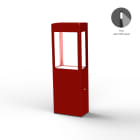 Roger Pradier - Borne Tétra N°2 LED 12w asymetrique 12w 2700°k Rouge tomate 110
