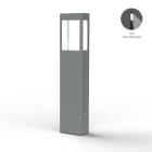 Roger Pradier - Borne Tétra N°3 LED 12w asymetrique 12w 2700°k Gris métal 023