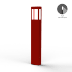 Roger Pradier - Borne Tétra N°4 LED 12w asymetrique 12w 2700°k Rouge tomate 110