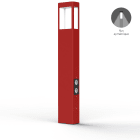 Roger Pradier - Roger Pradier - Borne Tétra N°4 type J LED 12w 2700°k Rouge tomate 110