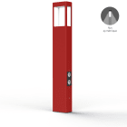 Roger Pradier - Borne Tétra N°4 type F LED 12w 2700°k Rouge tomate 110