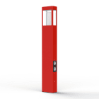 Roger Pradier - Borne Tétra N°4 prises type F E27 Rouge signalisation 056