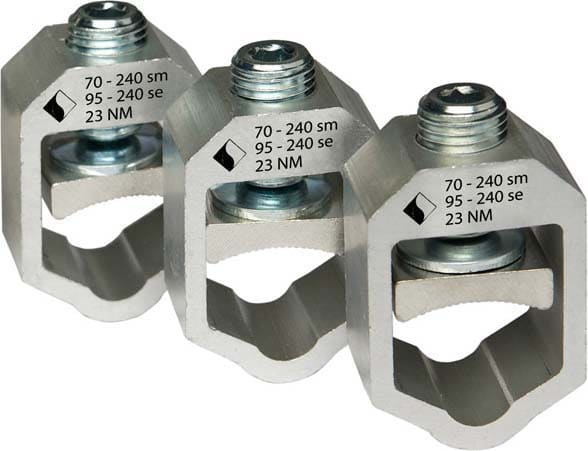 Mersen - Set 3 V-clamp 70-240mm² NH1-3