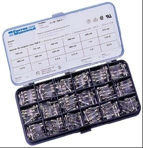 Mersen - Boîte fus - Miniature - Céramique - 5x20 mm - Rapide - 250VAC - 0,1A - 6,3A