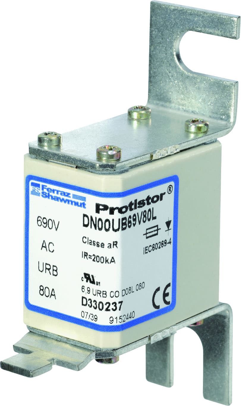 Mersen - Fus - Ultra Rapide - DIN NH - 00 - gR - 690VAC - 125A - Percu - D08L