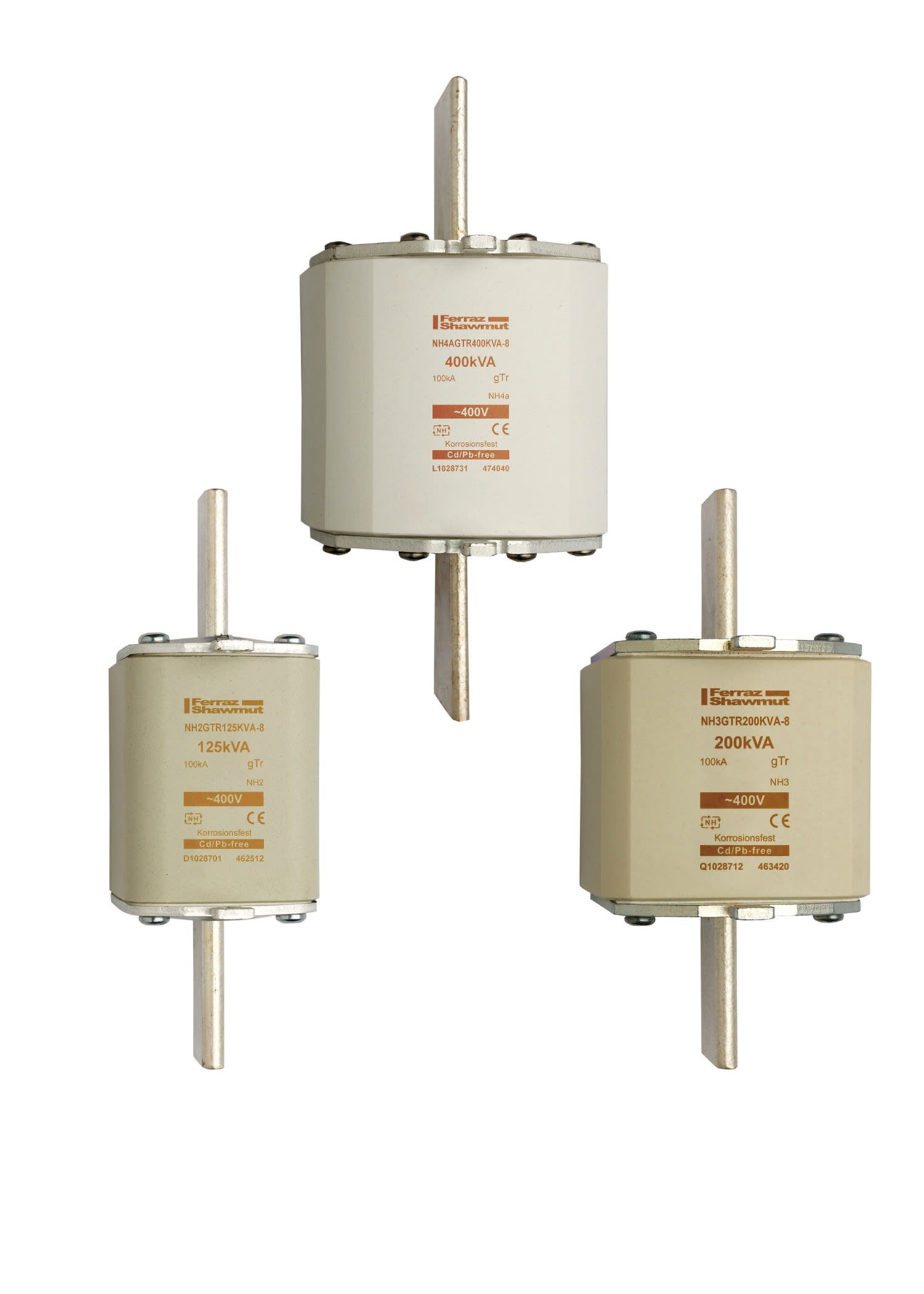 Mersen - Fusible NH3 gTr 400VAC 289A 200KVA pattes non isolées Indicateur sur le dessus