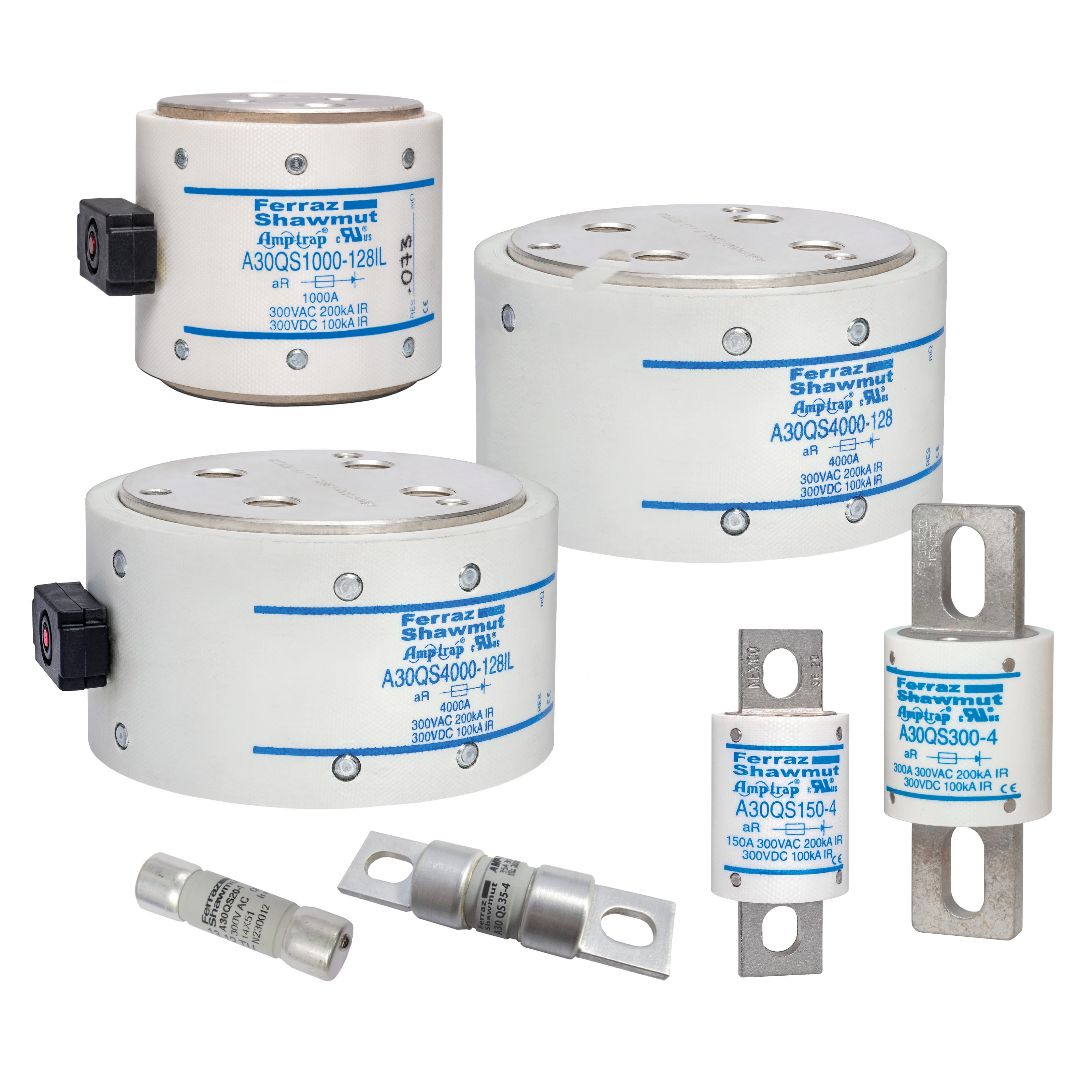 Mersen - Fusible ultra rapide Amp-Trap® A30QS 300VAC 300VDC 400A Couteau Indicateur IL