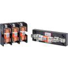 Mersen - Bloc-fusible 600VAC/DC Classe J 400A 3pôles Bornes en cuivre alignées avec clips